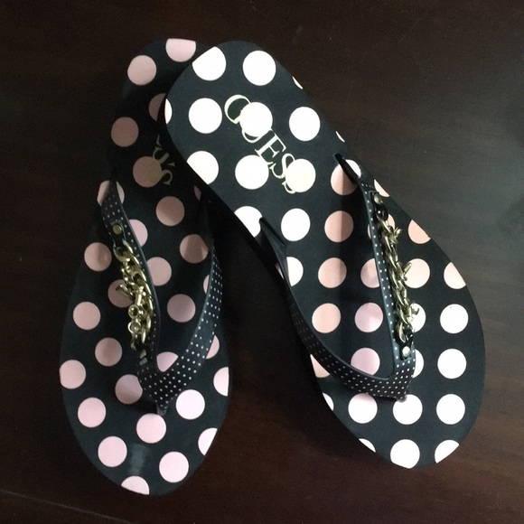 Guess Gwemani Foam Wedge Flip Flops Wedges. P/A1025/3 - Picture 1 of 9